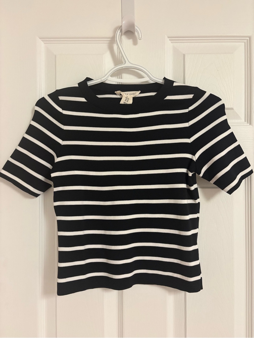 Striped Short Sleeve Tee - Black & White